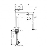 MONOMANDO LAVABO CAÑO ALTO METRIS HANSGROHE